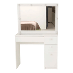 Tocador con Tapa de Vidrio + Kit de Luces PE-120 Cozy Blanco DE REGALO