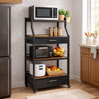 Organizador de Cocina Multifuncional de 5 Niveles en Acero Inoxidable y Madera con Kit de Utensilios de REGALO